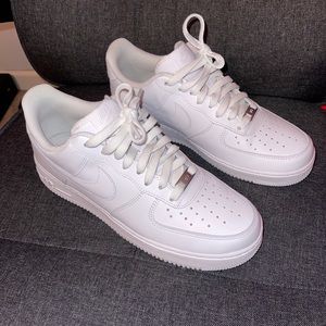 Nike all white air force ones